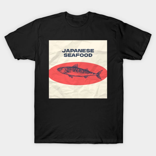 Japanese seafood illustration with fish T-Shirt by KOTYA